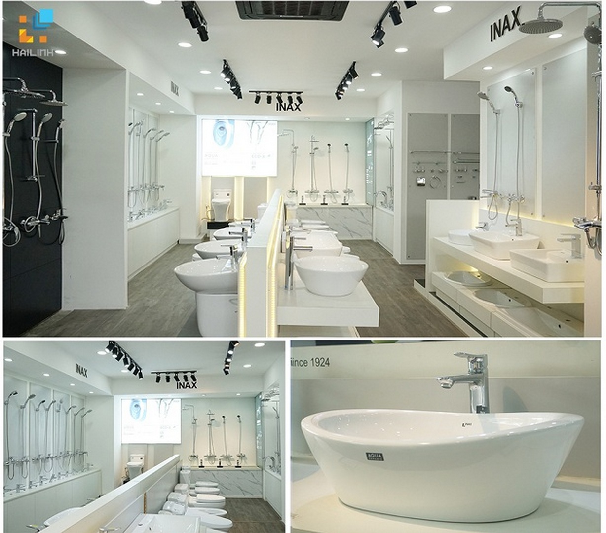 Không gian trưng bày TBVS Inax tại Hải Linh