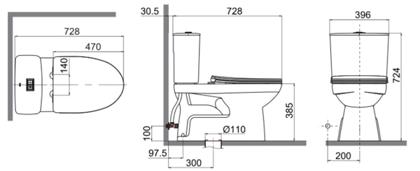 Ban Ve Bon cau Inax AC 514VAN