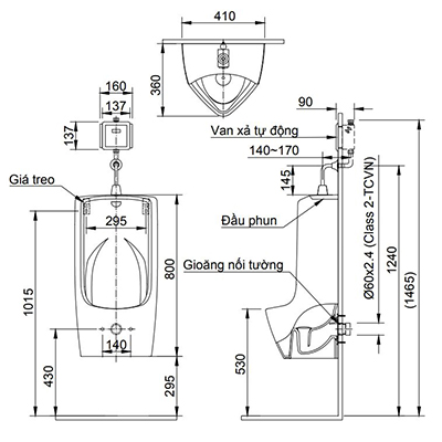 Ban ve bon tieu nam Inax AU-411V