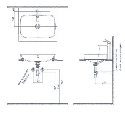 Ban ve ky thuat chau rua Inax AL-299V
