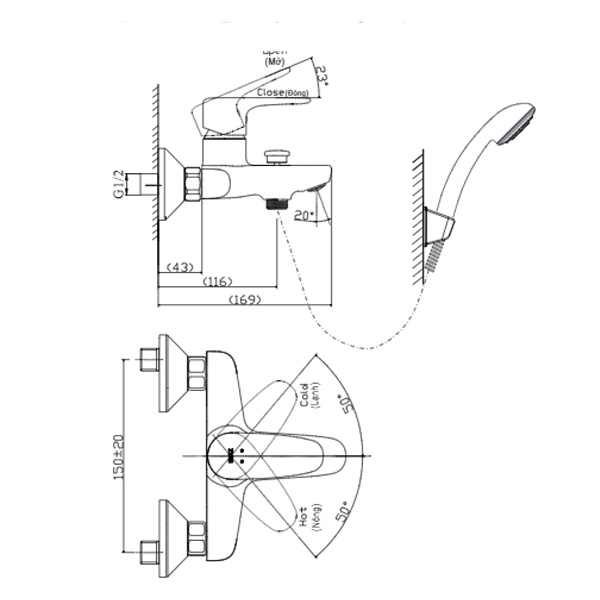 Ban ve ky thuat sen tam Inax BFV-1113S-8C