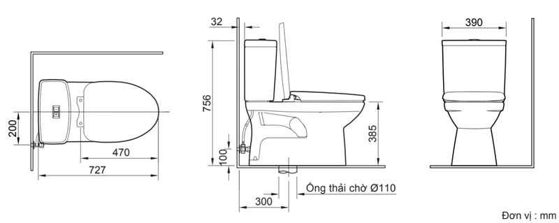 Ban ve ky thuat Bon cau Inax AC 504VAN 2