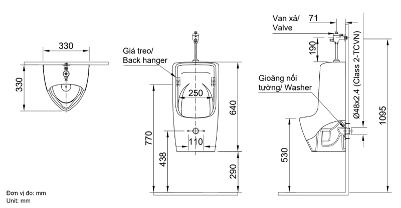ban-ve-ky-thuat-bon-tieu-inaxnam-u-116v Ban ve ky thuat bon tieu Inax nam U 116V