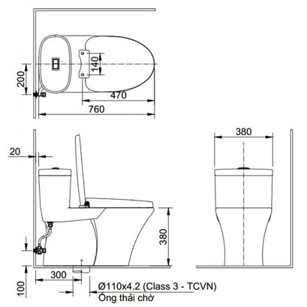 Bồn cầu nắp rửa cơ Inax AC-959A+CW-S32VN