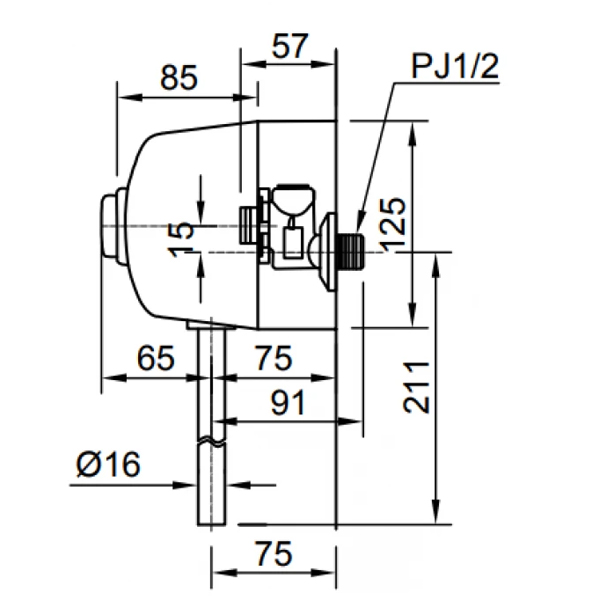 Van xả ấn INAX UF-3VS