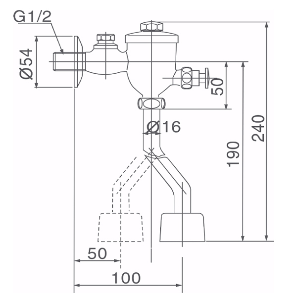 Van xả tiểu Inax UF-8V
