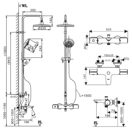 bản vẽ sen cây inax bfv 3415t 8c