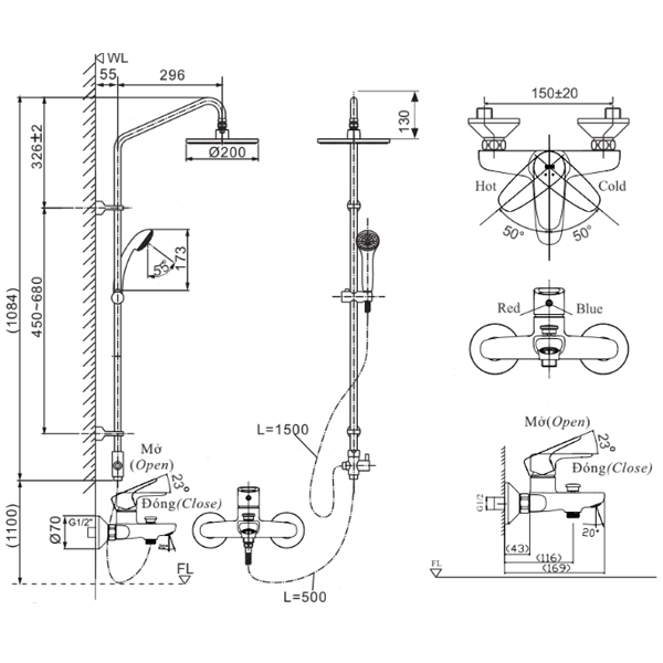 Sen tắm cây Inax BFV-1115S