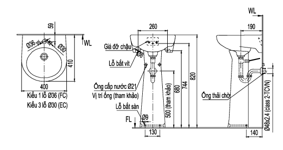 banvel282_284vd_1 Bản vẽ kỹ thuật Chậu rửa Inax treo tường L-282V+L-284VD