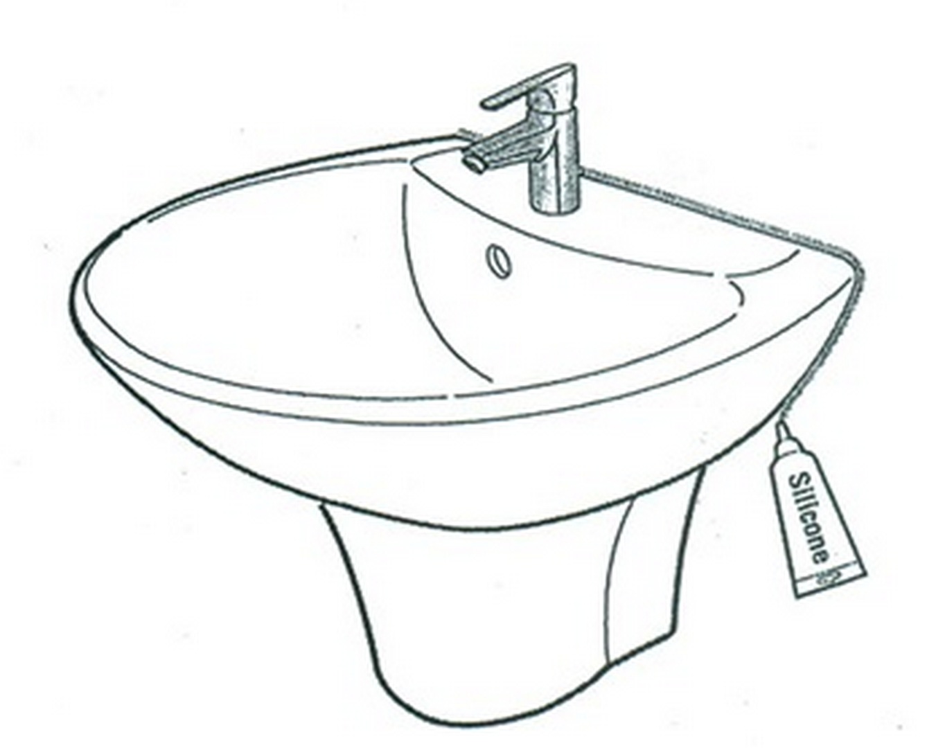 cach-lap-chau-rua-mat-inax-12 Tra keo quanh viền tiếp xúc với tường