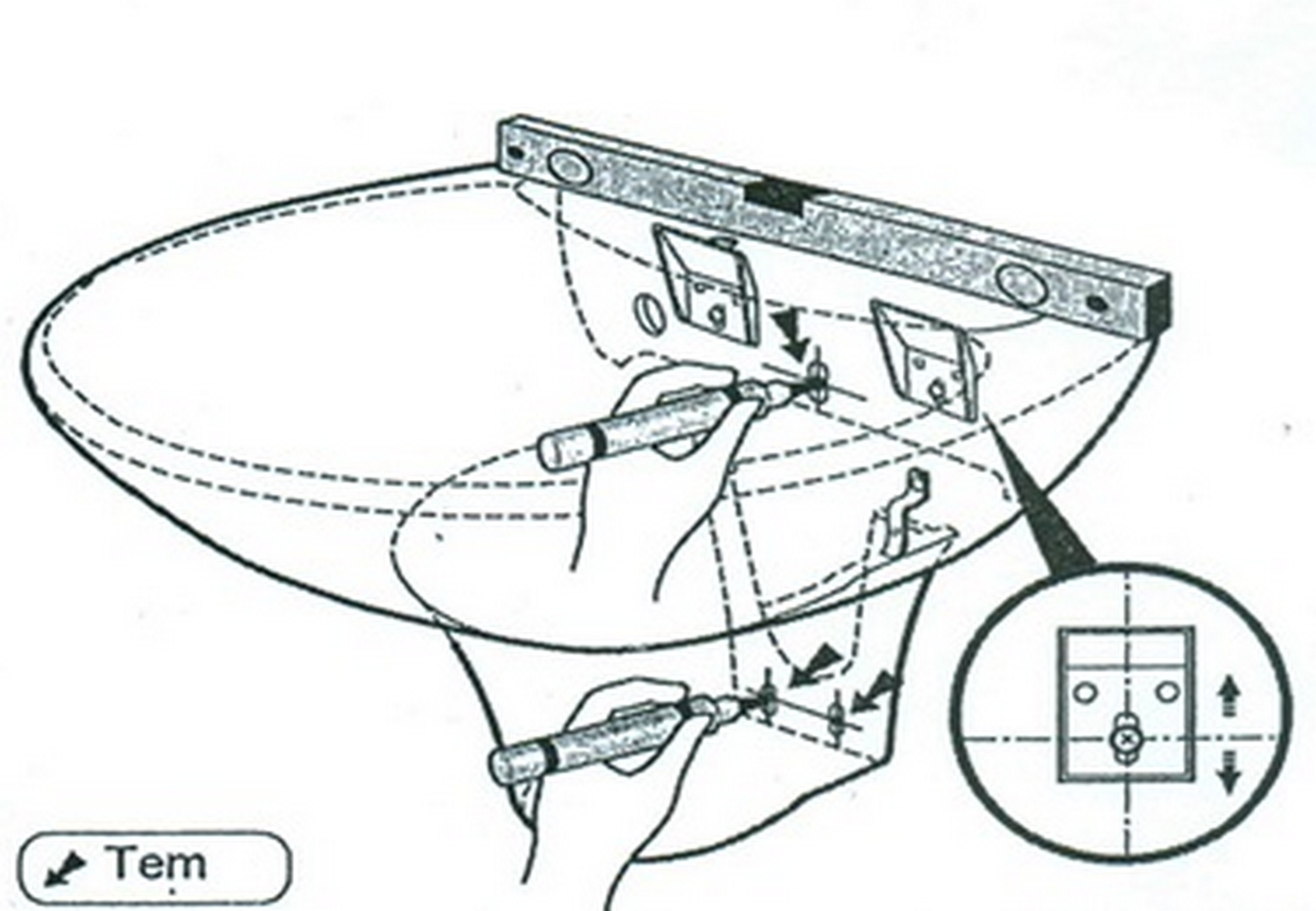cach-lap-chau-rua-mat-inax-9 Thử nghiệm lắp đặt, lấy dấu