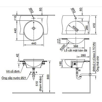 chau-rua-inax-dat-ban-al-333v-banve Bản vẽ chậu rửa Inax đặt bàn AL-333V