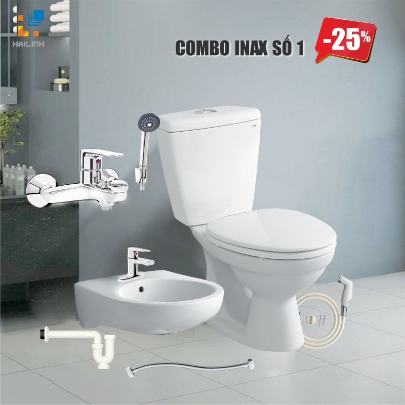 combo1 Combo thiết bị vệ sinh Inax số 1