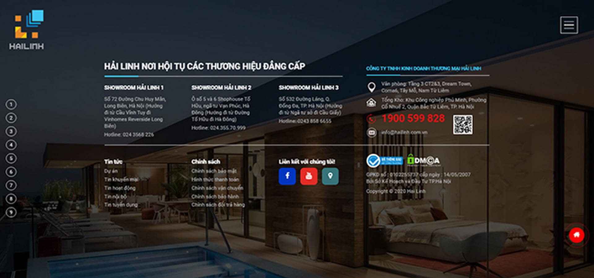 website thương hiệu Hải Linh mới rất thân thiện với người dùng