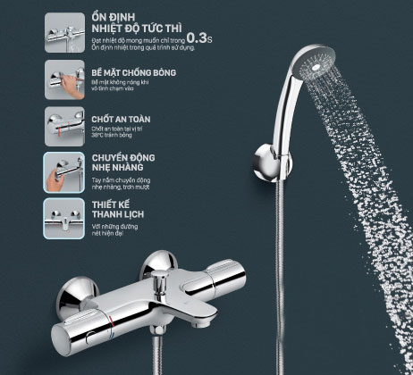 Inax trình làng sen nhiệt tự động BFV-3413T -2