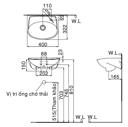 l-280v_banvekithuat_1 Bản vẽ Chậu rửa Inax treo tường L-280V