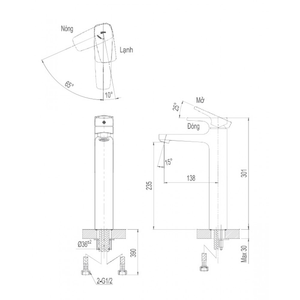 Bản vẽ kỹ thuật vòi chậu Inax LFV-112SH lfv 112sh bản vẽ