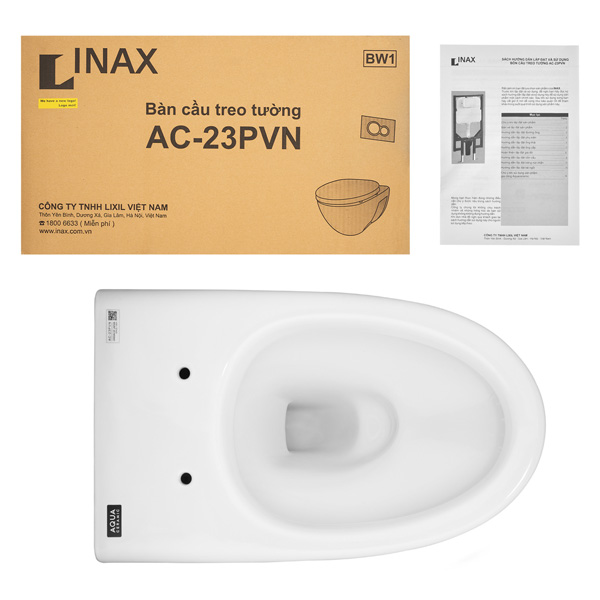 Bồn cầu Inax treo tường AC-23PVN - Ảnh 2