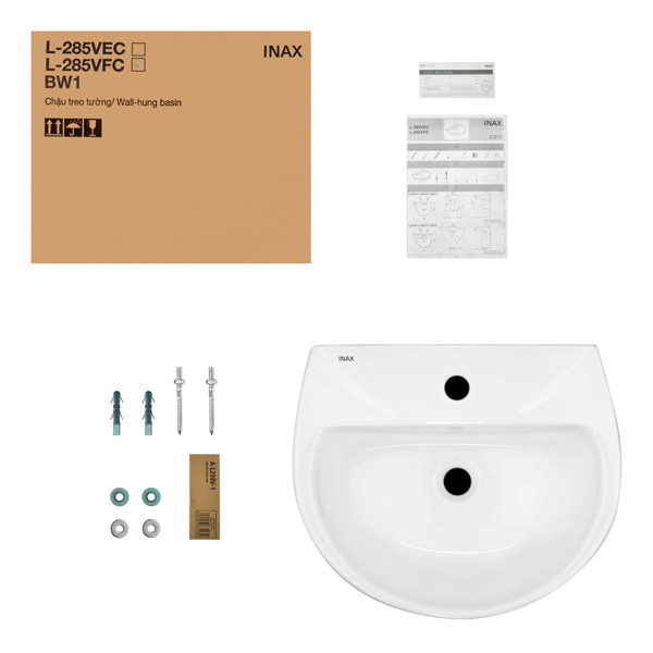Chậu rửa Inax treo tường L-285V