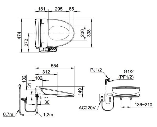 nap-rua-dien-tu-inax-cw-ka22avn-ban-ve-ky-thuat Bản vẽ kỹ thuật nắp rửa điện tử Inax CW-KB22AVN