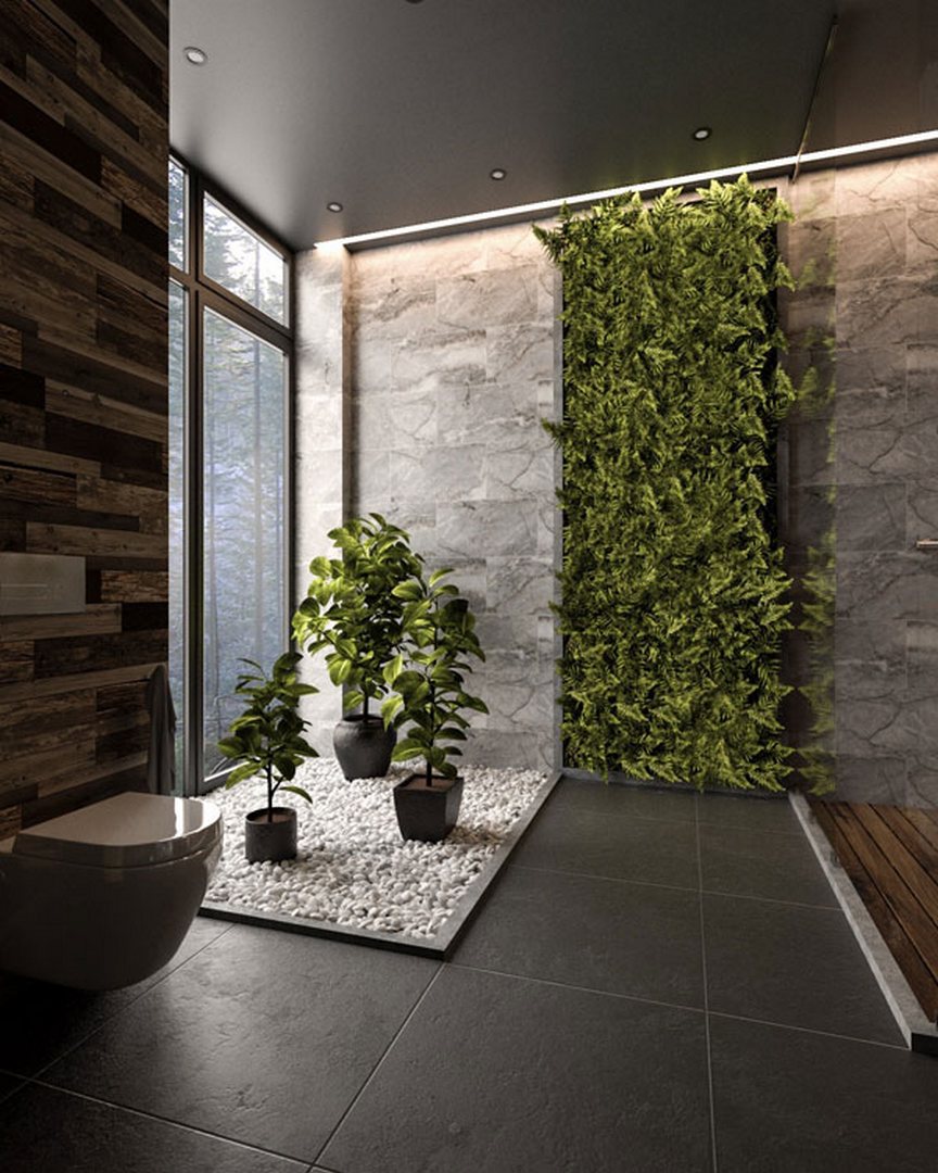 phòng tắm xám trắng 27