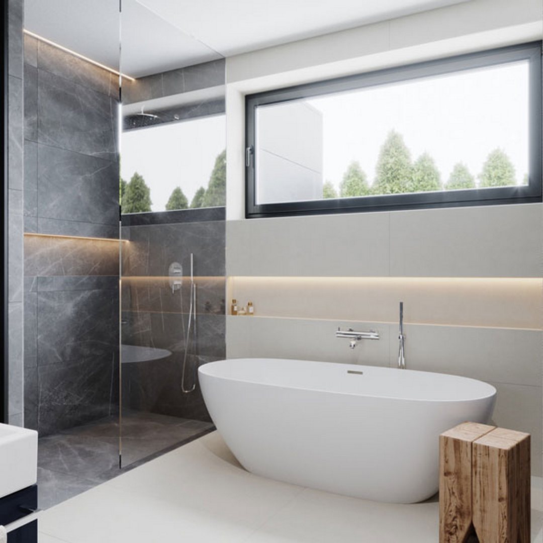 phòng tắm xám trắng 28