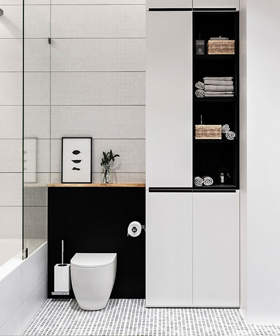 phòng tắm xám trắng 4