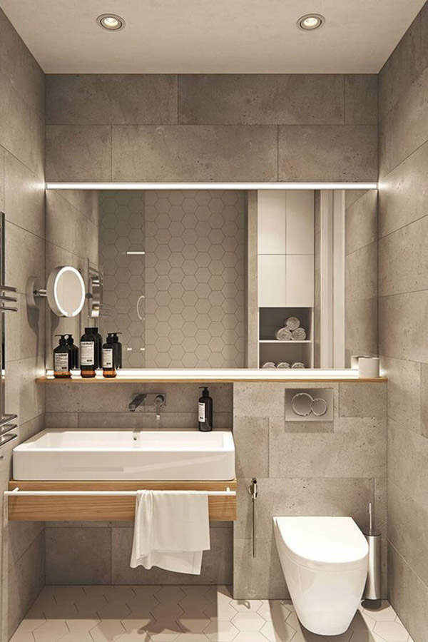 phong-tam-toi-gian Thiet ke phong tam 6m2 phong cach toi gian