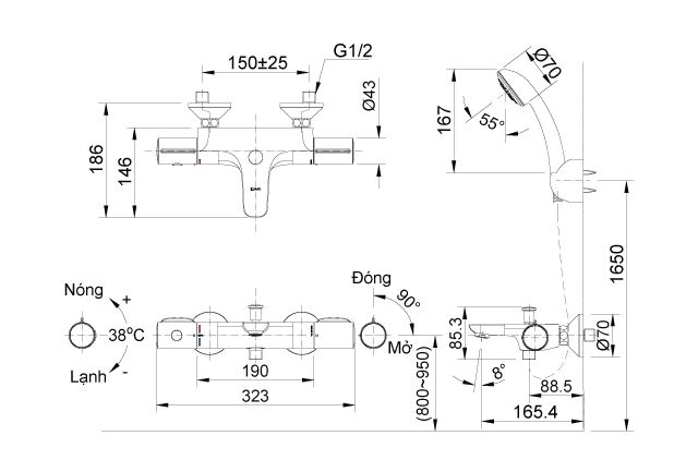 sen-tam-inax-bfv-3413t-3c_1 sen tắm inax bfv 3413t 3c