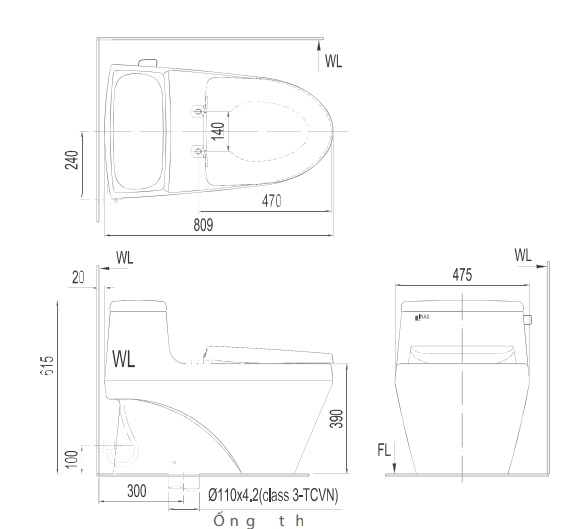 tskt-bon-cau-inax-gc1135 Bản vẽ kỹ thuật bồn cầu 1 khối inax inax gc1135